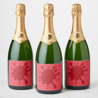 Étiquettes Pour Bouteilles De Vin Mousseux Étiquettes de bouteille de vin tomate rouge splash
