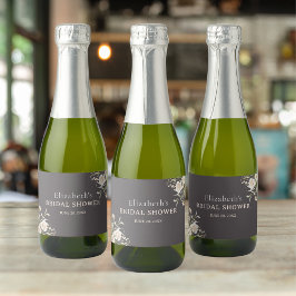 Étiquettes Pour Bouteilles De Vin Mousseux Exquisite Bloom Boho Bridal Shower