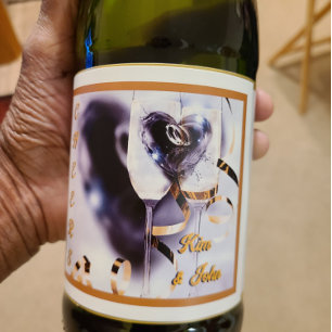 Étiquettes Pour Bouteilles De Vin Mousseux Faisons un toast ! Santé!