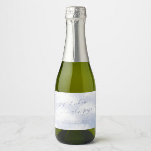 Étiquettes Pour Bouteilles De Vin Mousseux Fête de bébé On Cloud 9 Pop It When She Pops