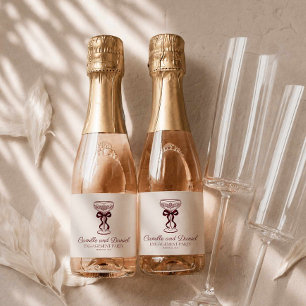 Étiquettes Pour Bouteilles De Vin Mousseux Fête de fiançailles en Champagne de Bourgogne