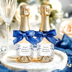 Étiquettes Pour Bouteilles De Vin Mousseux Fête de mariage Florale 