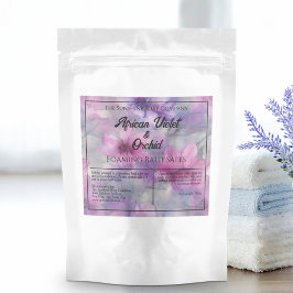 Étiquettes Pour Bouteilles De Vin Mousseux Fleurs roses et violettes Sels de bain étanches Ét