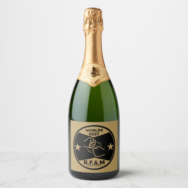 Étiquettes Pour Bouteilles De Vin Mousseux Frère D'Une Autre Mère (Devant)