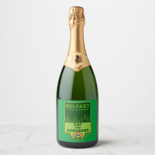 Étiquettes Pour Bouteilles De Vin Mousseux Gay pride Belfast - Brighton Irlande LGBT -