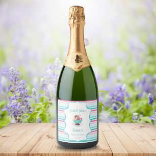 Étiquettes Pour Bouteilles De Vin Mousseux Glace à l'eau colorée Baby Shower