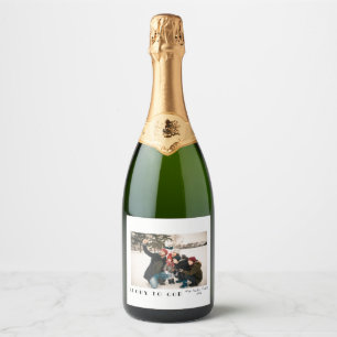 Étiquettes Pour Bouteilles De Vin Mousseux Gloire à Dieu Photo Minimaliste Moderne