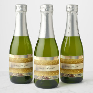 Étiquettes Pour Bouteilles De Vin Mousseux Gold Me marierez-vous un script de proposition
