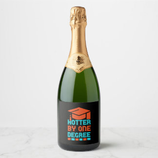 Étiquettes Pour Bouteilles De Vin Mousseux Graduation Art Hotter D'Un Diplôme