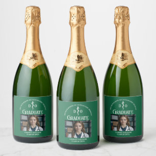 Étiquettes Pour Bouteilles De Vin Mousseux Green Osteopathic Médicale School Graduation Party