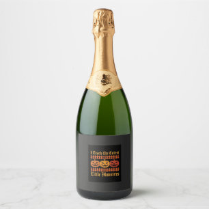 Étiquettes Pour Bouteilles De Vin Mousseux Halloween Trick Or Treat Petits Monstres Citrouill