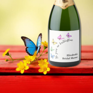 Étiquettes Pour Bouteilles De Vin Mousseux Il Me Donne Des Papillons Mariage