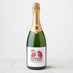 Étiquettes Pour Bouteilles De Vin Mousseux Infirmier Thérapeute Respiratoire Noël, Poumon Chr