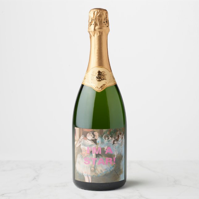 Étiquettes Pour Bouteilles De Vin Mousseux Je suis une étoile (Devant)