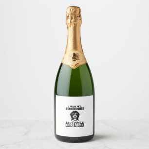 Étiquettes Pour Bouteilles De Vin Mousseux J'Embrasse Mon Bernedoodle Donc Je Ne Choque Pas L