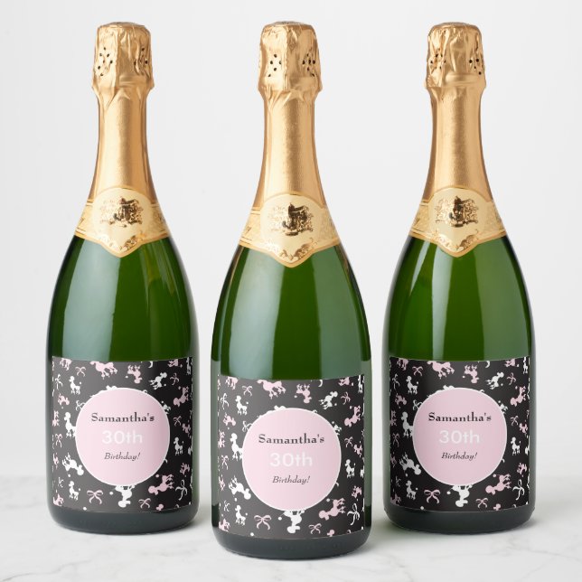 Étiquettes Pour Bouteilles De Vin Mousseux Jolies canicules d'anniversaire (Bouteilles)
