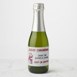 Étiquettes Pour Bouteilles De Vin Mousseux Joyeux Noël à Cuscom