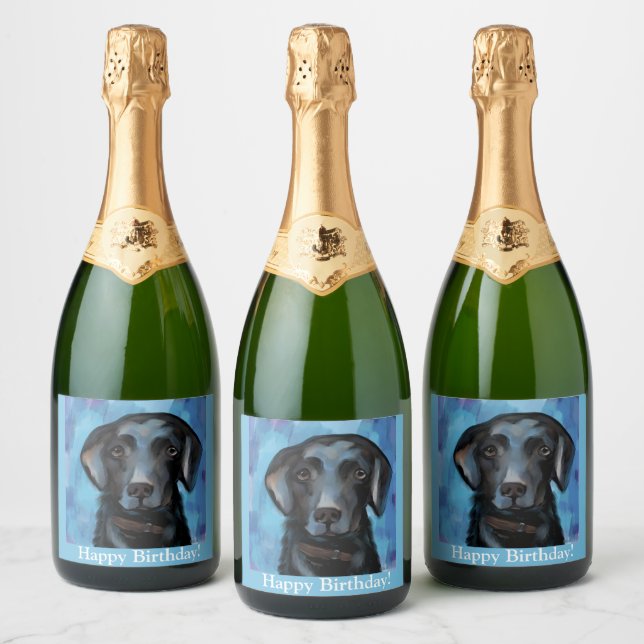 Étiquettes Pour Bouteilles De Vin Mousseux Labrador Retriever (Bouteilles)