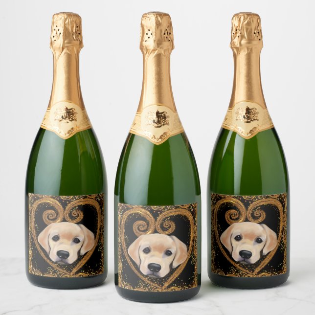 Étiquettes Pour Bouteilles De Vin Mousseux Labrador Retriever (Bouteilles)