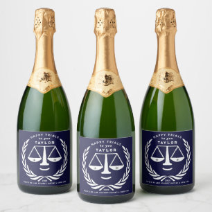 Étiquettes Pour Bouteilles De Vin Mousseux Law School Graduation 2023 Sparkling Wine Label