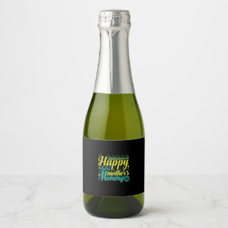 Étiquettes Pour Bouteilles De Vin Mousseux Le Jour de Maman