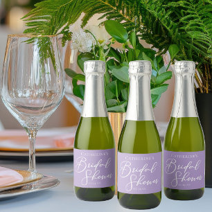 Étiquettes Pour Bouteilles De Vin Mousseux Lilas Violet Mariage Fête Personnalisé Mini