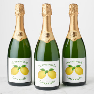 Étiquettes Pour Bouteilles De Vin Mousseux Limoncello fait maison