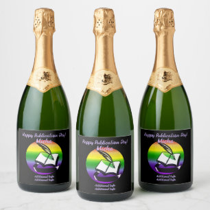 Étiquettes Pour Bouteilles De Vin Mousseux Livre Arc En Ciel Et Qualité