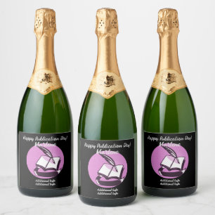 Étiquettes Pour Bouteilles De Vin Mousseux Livre Rose Et Qualité