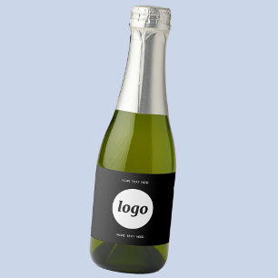Étiquettes Pour Bouteilles De Vin Mousseux Logo Simple Avec Texte Professionnel Promotionnel