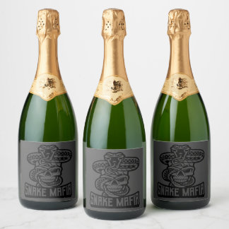 Étiquettes Pour Bouteilles De Vin Mousseux Mafia du serpent