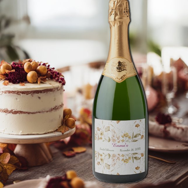 Étiquettes Pour Bouteilles De Vin Mousseux Mariage Champêtre Personnalisé (Créateur téléchargé)