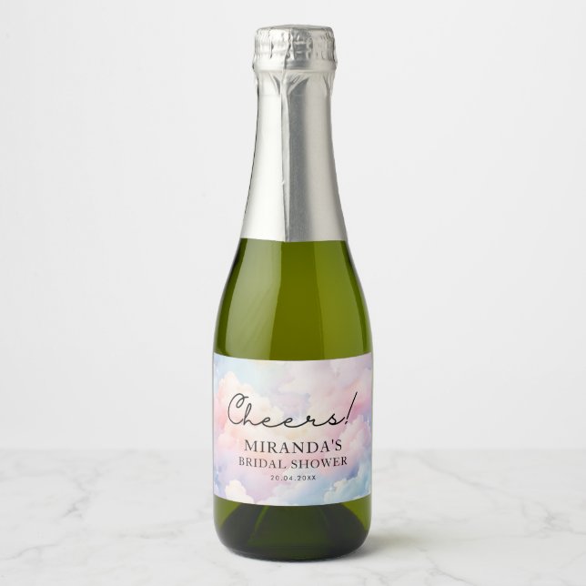 Étiquettes Pour Bouteilles De Vin Mousseux Mariage de rêve Cloud Nine (Devant)