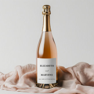 Étiquettes Pour Bouteilles De Vin Mousseux Mariage de thème de voyage de destination