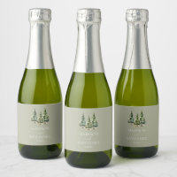 Mariage minimaliste de la forêt de pins neigeux d'