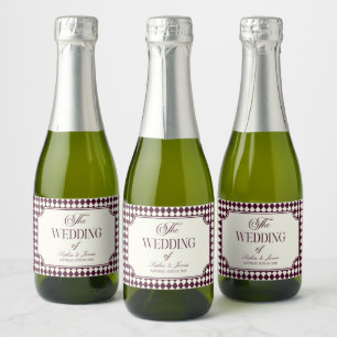 Étiquettes Pour Bouteilles De Vin Mousseux Mariage Vintage Ivoire Vin Luxe Ancien Argent