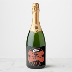 Étiquettes Pour Bouteilles De Vin Mousseux Meilleur beau-frère