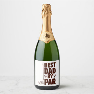 Étiquettes Pour Bouteilles De Vin Mousseux Meilleur papa par Parc Golf Papa