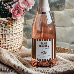 Étiquettes Pour Bouteilles De Vin Mousseux Même Cowboy Forever Bachelorette Week-end