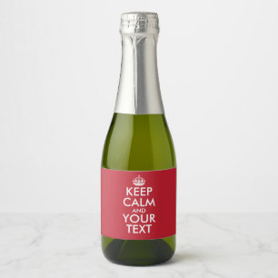 Étiquettes Pour Bouteilles De Vin Mousseux Mème internet personnalisé CONSERVEZ CALME et VO