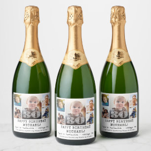 Étiquettes Pour Bouteilles De Vin Mousseux N'IMPORTE QUEL Anniversaire "This Kid" Modern 5 Ph