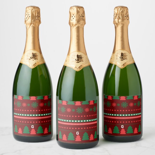 Étiquettes Pour Bouteilles De Vin Mousseux Noël (Bouteilles)