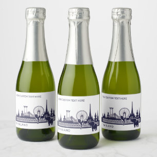 Étiquettes Pour Bouteilles De Vin Mousseux Nom personnalisé Thaïlande