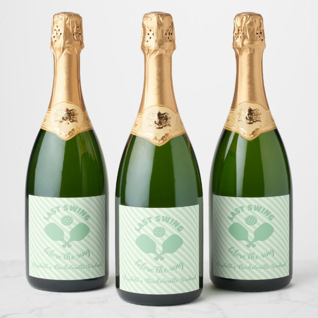 Étiquettes Pour Bouteilles De Vin Mousseux Pickleball Bachelorette Weekend (Bouteilles)