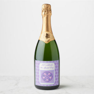 Étiquettes Pour Bouteilles De Vin Mousseux Pourpre W1