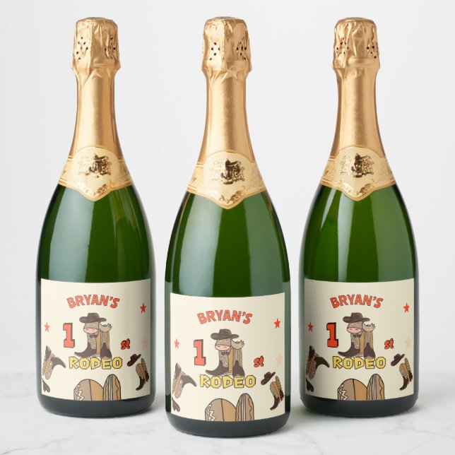 Étiquettes Pour Bouteilles De Vin Mousseux Premier rodéo (Bouteilles)