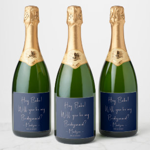 Étiquettes Pour Bouteilles De Vin Mousseux Projet minimaliste moderne de servante d'accueil S