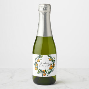 Étiquettes Pour Bouteilles De Vin Mousseux Proposition d'une domestique oranges muqueuses