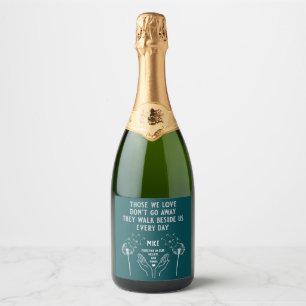 Étiquettes Pour Bouteilles De Vin Mousseux Réception funéraire en mémoire