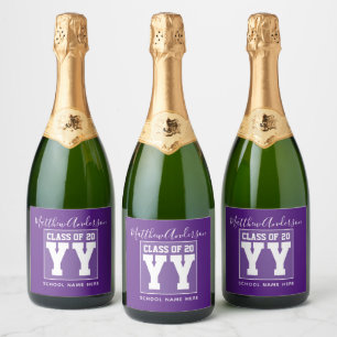 Étiquettes Pour Bouteilles De Vin Mousseux Remise de diplômes de la promotion 2026 moderne ro
